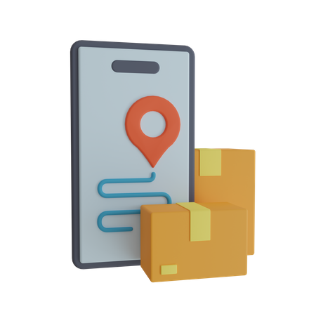 Online Package Delivery  3D Icon