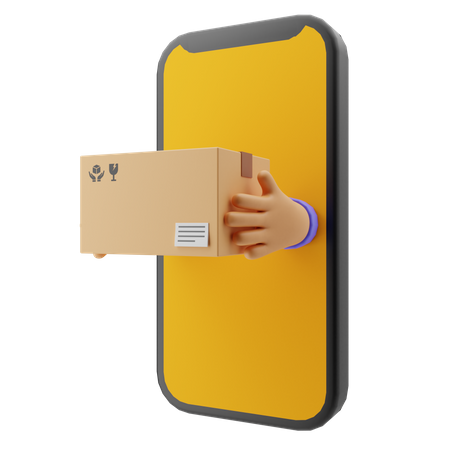 Online package delivery  3D Icon