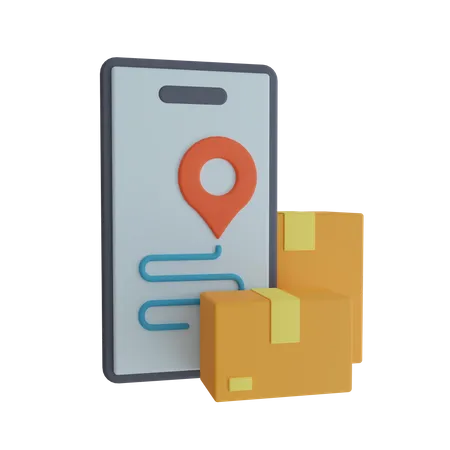 Online Package Delivery  3D Icon