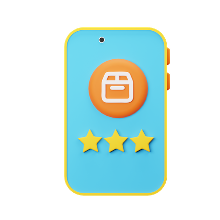 Online Package Rating  3D Icon