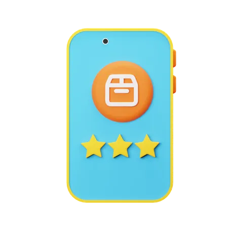 Online Package Rating  3D Icon