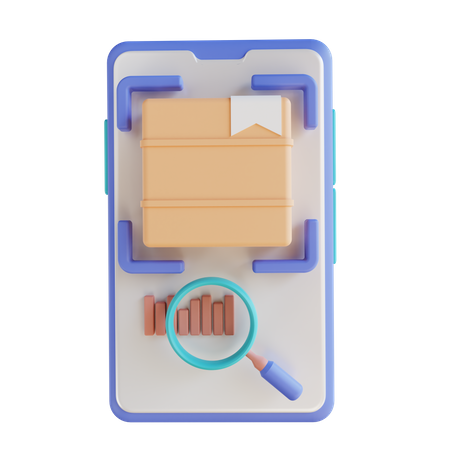 Online Package Scan  3D Icon