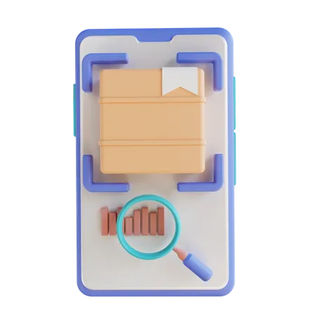 Online Package Scan  3D Icon