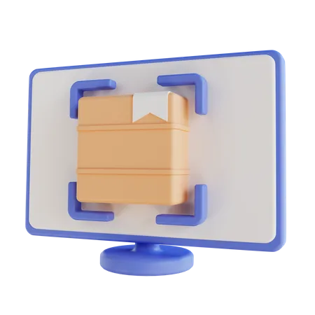 Online Package Scan  3D Icon