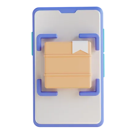 Online Package Scanner  3D Icon