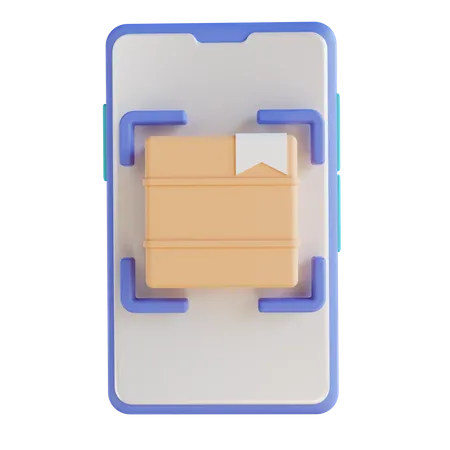 Online Package Scanner 3D Icon