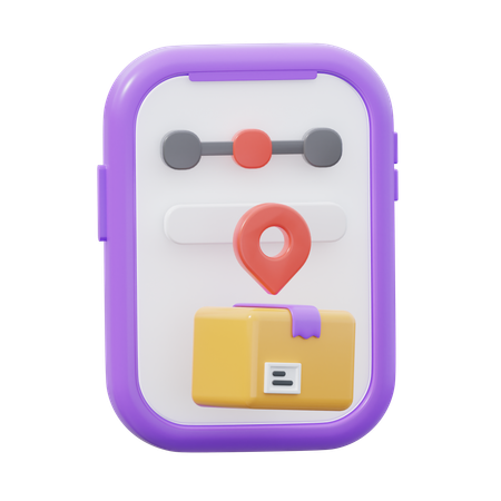 Online Package Tracking  3D Icon