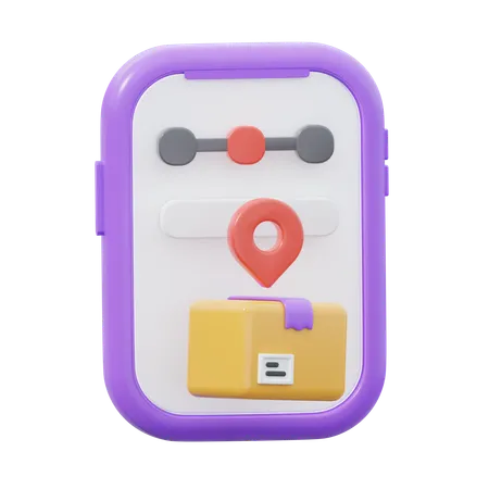 Online Package Tracking  3D Icon