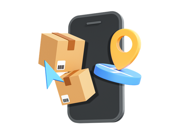 Online Package Tracking  3D Icon