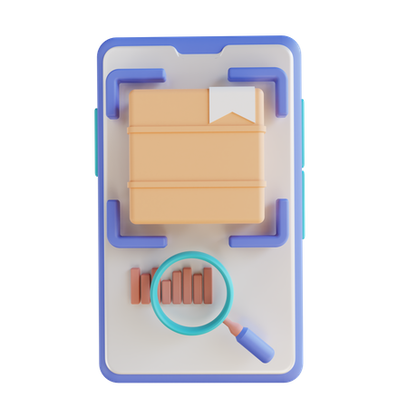 Online-Paketscan  3D Icon