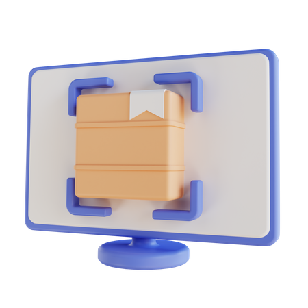 Online-Paketscan  3D Icon