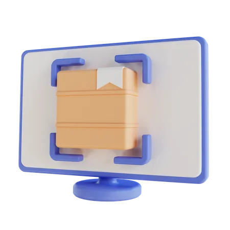 Online-Paketscan  3D Icon