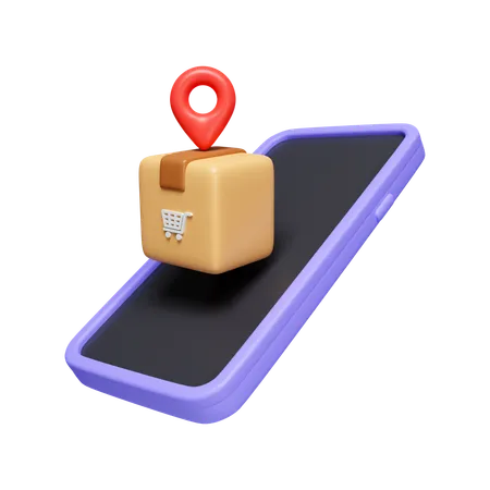 Online-Paketstandort  3D Icon
