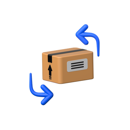 Online-Paketersatz.  3D Icon