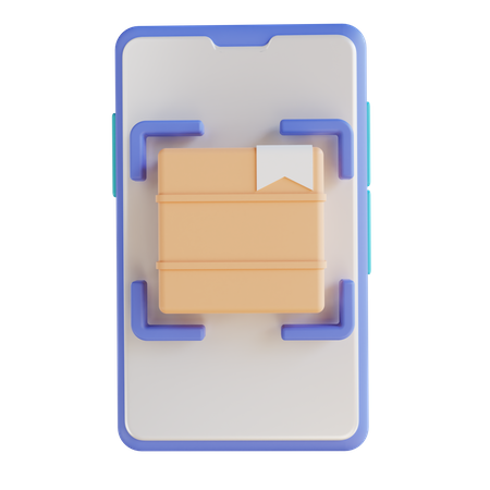 Online-Paketscanner  3D Icon