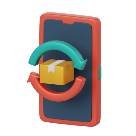 Online Parcel Refund  3D Icon