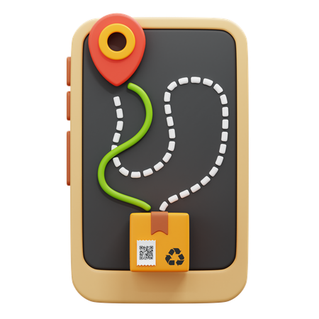 Online Parcel Tracking  3D Icon