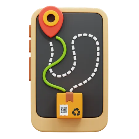 Online Parcel Tracking  3D Icon