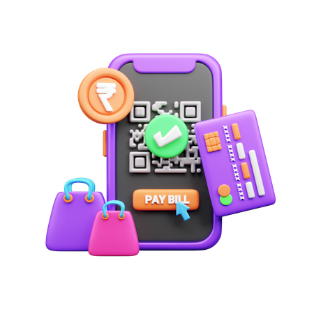 Online Pay Bill  3D Icon