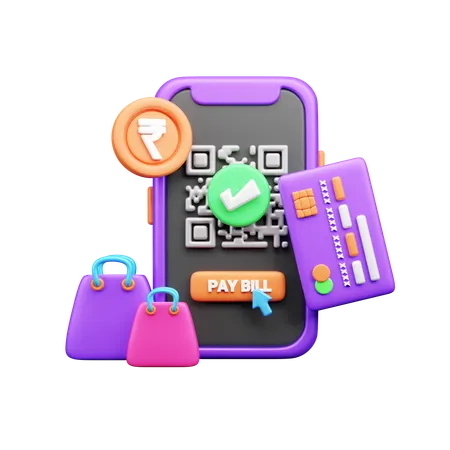 Online Pay Bill  3D Icon