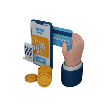 Online payment  3D Icon