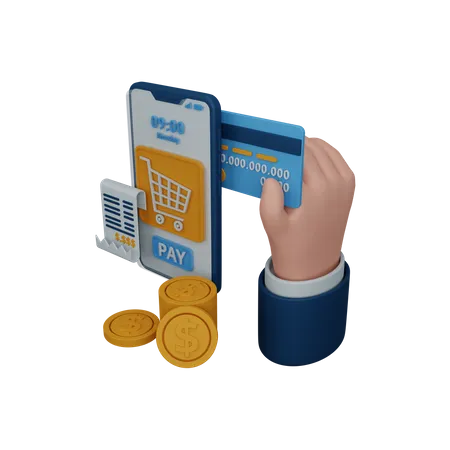 Online payment  3D Icon