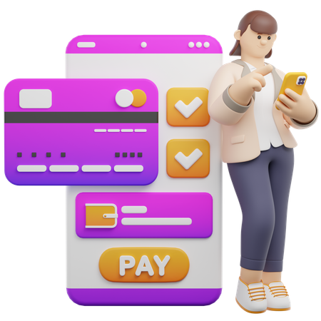 Online Payment  3D Illustration
