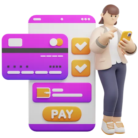 Online Payment  3D Illustration