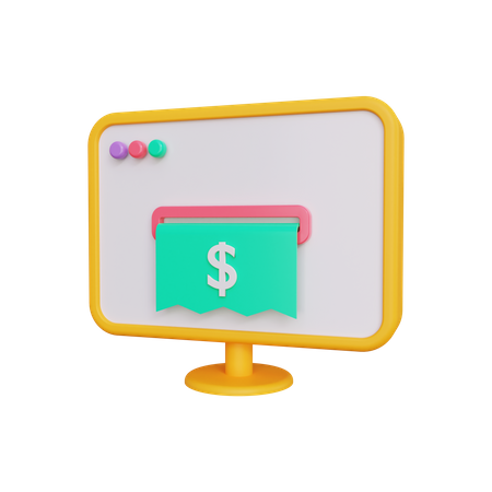 Online Payment  3D Illustration