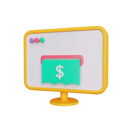 Online Payment  3D Illustration