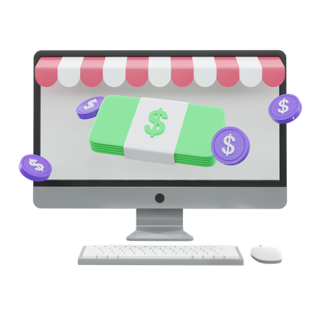 Online Payment  3D Illustration