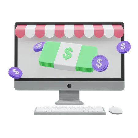 Online Payment  3D Illustration