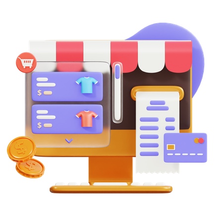 Online Payment  3D Illustration