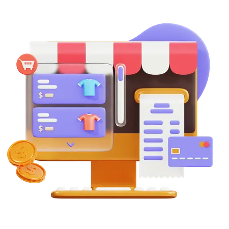 Online Payment  3D Illustration