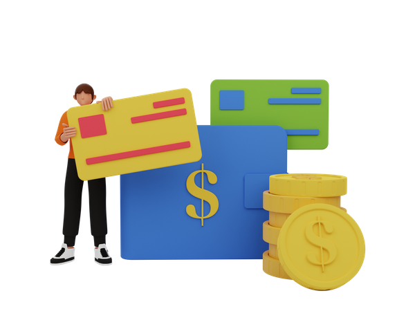 Online payment  3D Illustration