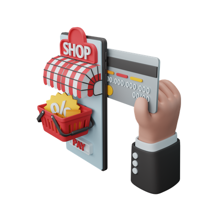 Online payment  3D Illustration