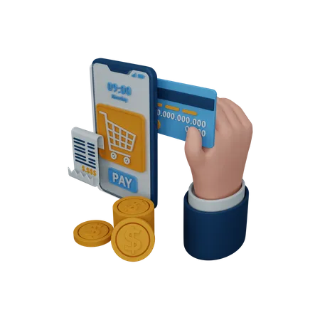 3 D Rendering Online Payment Isolated Useful For Business Currency Economy And Finance Design 3D Icon