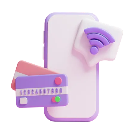 Online Wifi Payment Concept Ui Icon Or Internet Bill Payment On Online Payment System Icon 3D Icon