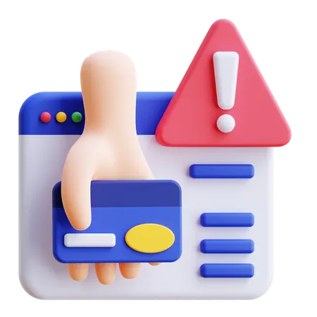 온라인 결제 알림  3D Icon