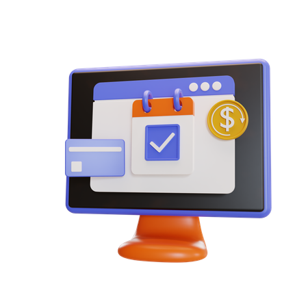 Online Payment Day  3D Icon