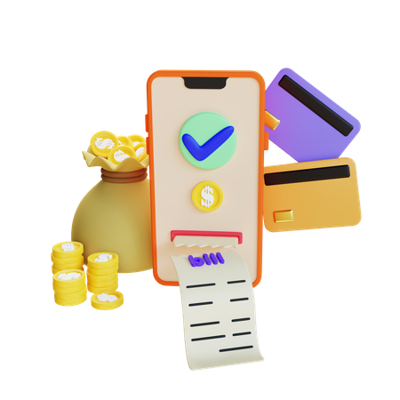 Online Payment Done  3D Icon