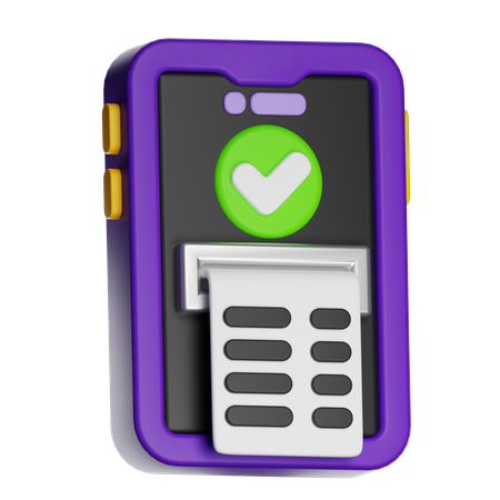 Online Payment Receipt  3D Icon
