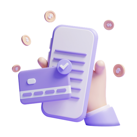 Online Payment Receipt  3D Icon