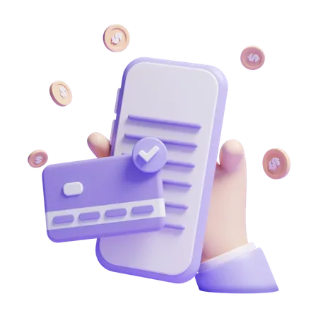 Online Payment Receipt  3D Icon