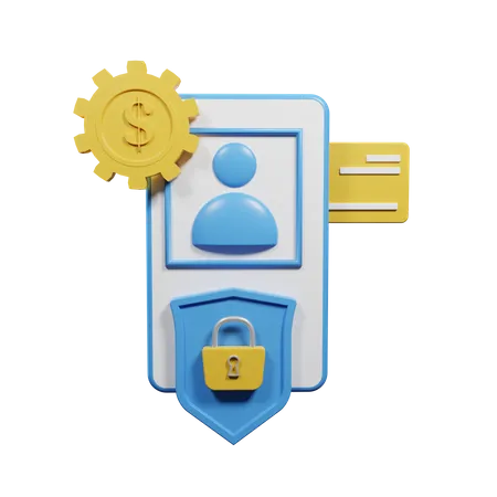 Online Payment Security With Smart Phone 3 D Illustration 3D Illustration