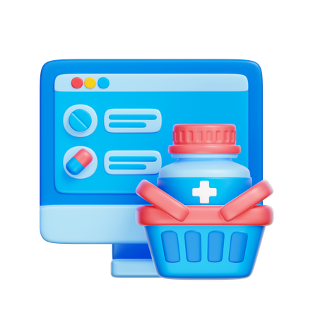 オンライン薬局  3D Icon