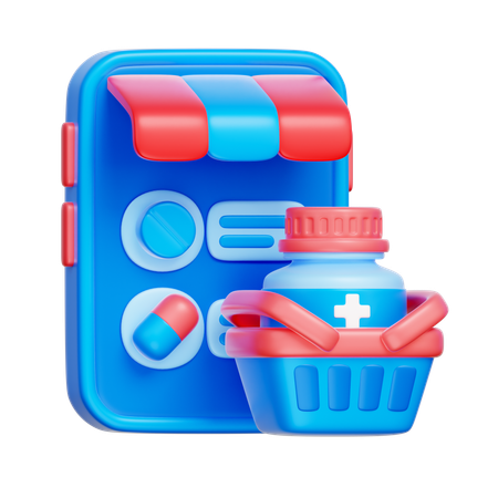Online Pharmacy  3D Icon