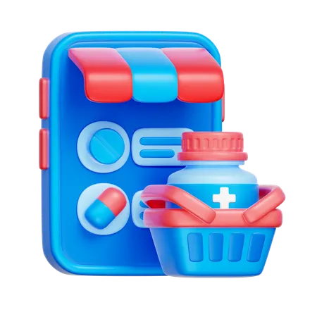 Online Pharmacy  3D Icon