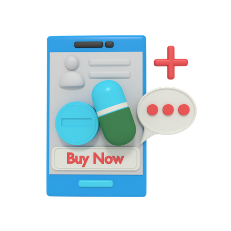 Online Pharmacy  3D Icon