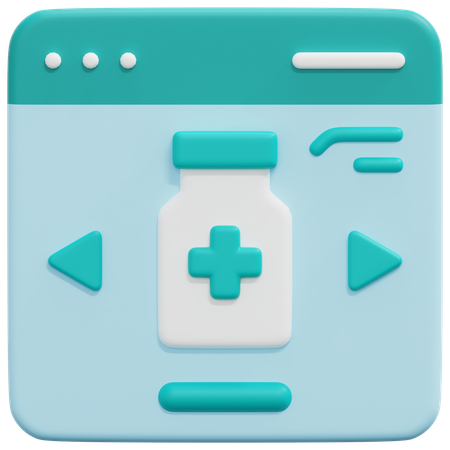 Online Pharmacy  3D Icon